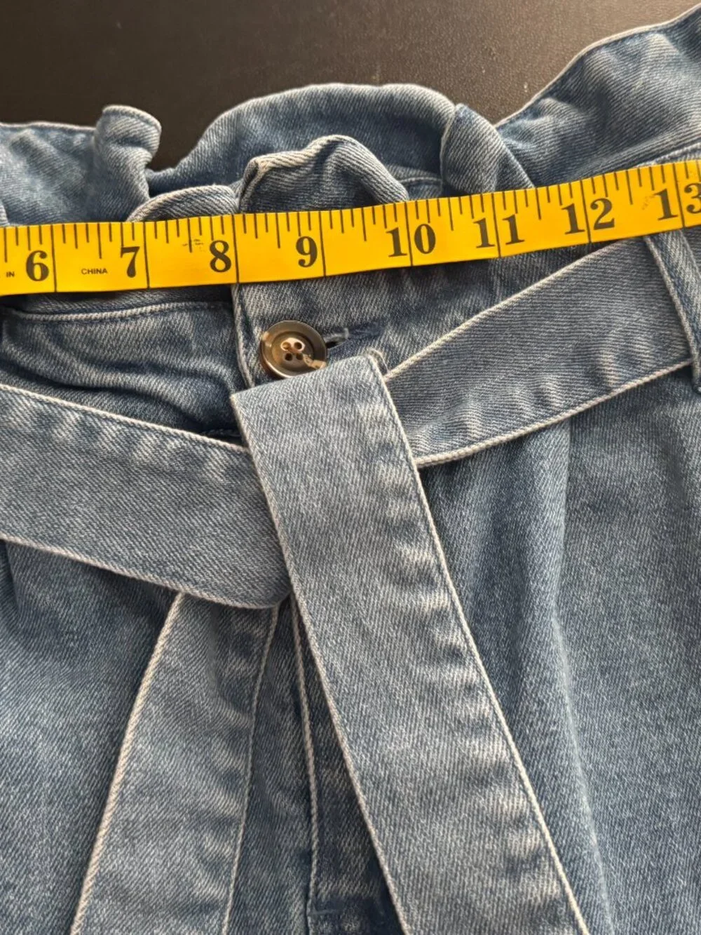 Who What Wear Jeans Women's Size 14W, Blue, Denim, Tapered, Belted, High Rise